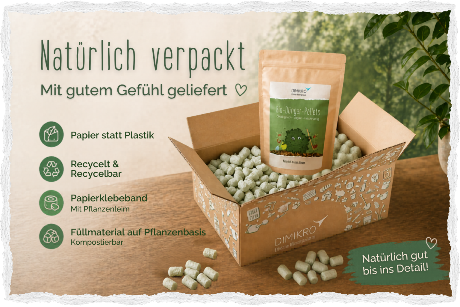 Natürlich verpackt - mit gutem Gefühl geliefert