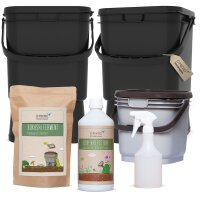 Bokashi Eimer Starterset Premium - schwarz