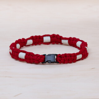 EM Keramik-Halsband - weinrot schwarz klein bis 35 cm