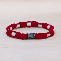 EM Keramik-Halsband - weinrot rot mittel bis 45 cm