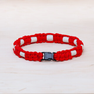 EM Keramik-Halsband - rot schwarz groß bis 65 cm