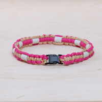 EM Keramik-Halsband - pink grün mittel bis 45 cm
