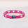 EM Keramik-Halsband - pink blau groß bis 65 cm