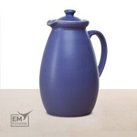 EM Keramik Krug mit Deckel 1,8-2 Liter blau lila matt