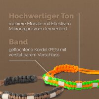 EM Keramik-Halsband Modell "Amy" - verstellbar - beige-pink 45-55 cm