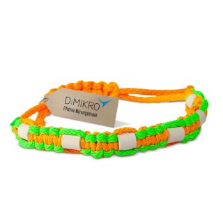 EM Keramik-Halsband Modell "Nelly" - verstellbar - grün-apfelsine 25-35 cm