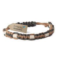 EM Keramik-Halsband Modell "Noel" - verstellbar - grau-beige 55-65 cm