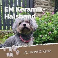 EM Keramik-Halsband - verstellbar - schwarz 55-65 cm